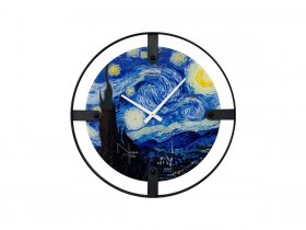 Часы интерьерные NT155 VAN GOGH STARRY NIGHT в Мохнатом Логу - mohnatyj-log.mebel-nsk.ru | фото