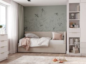 Диван-кровать Бенто (крем) в Мохнатом Логу - mohnatyj-log.mebel-nsk.ru | фото