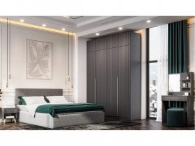 Гардеробная Эккервуд (графит) в Мохнатом Логу - mohnatyj-log.mebel-nsk.ru | фото