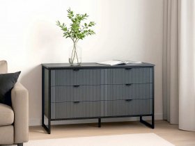 Комод 6 ящиков Нора (металл бруклин/графит) в Мохнатом Логу - mohnatyj-log.mebel-nsk.ru | фото