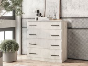 Комод Стандарт-6 NEW (дуб крафт белый) в Мохнатом Логу - mohnatyj-log.mebel-nsk.ru | фото