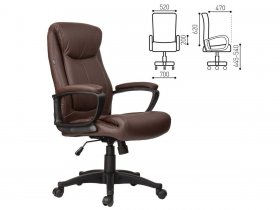 Кресло офисное BRABIX Enter EX-511, коричневое в Мохнатом Логу - mohnatyj-log.mebel-nsk.ru | фото