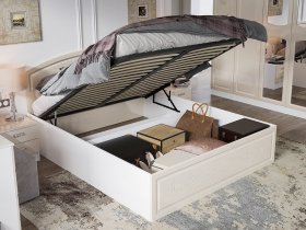 Кровать двуспальная 1,6 м Венеция КРМП-160 с подъемным механизмом в Мохнатом Логу - mohnatyj-log.mebel-nsk.ru | фото