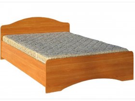 Кровать двуспальная 1,6м-1 (круглая спинка) в Мохнатом Логу - mohnatyj-log.mebel-nsk.ru | фото