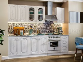 Кухонный гарнитур Лиза-2 (белый) в Мохнатом Логу - mohnatyj-log.mebel-nsk.ru | фото