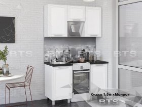 Кухонный гарнитур Монро 1,5 м в Мохнатом Логу - mohnatyj-log.mebel-nsk.ru | фото