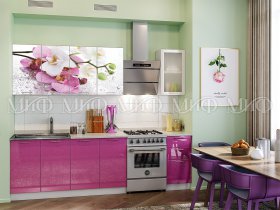 Кухонный гарнитур Орхидея (сиреневый) в Мохнатом Логу - mohnatyj-log.mebel-nsk.ru | фото