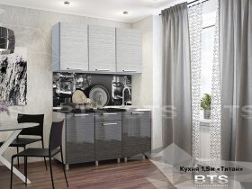 Кухонный гарнитур Титан 1,5 м в Мохнатом Логу - mohnatyj-log.mebel-nsk.ru | фото