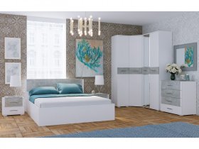 Модульная спальня Бьянка (белый/бетон) в Мохнатом Логу - mohnatyj-log.mebel-nsk.ru | фото