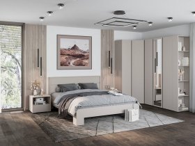Модульная спальня Люмо (кашемир) в Мохнатом Логу - mohnatyj-log.mebel-nsk.ru | фото