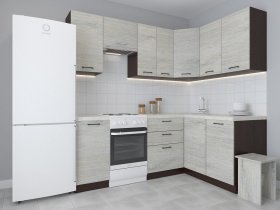 Модульная угловая кухня 1,4м*2,1м Лада (пикард) в Мохнатом Логу - mohnatyj-log.mebel-nsk.ru | фото