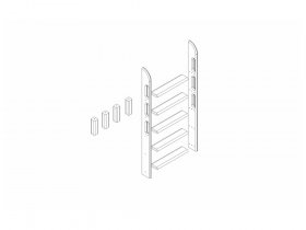 Пакет №10 Прямая лестница и опоры для двухъярусной кровати Соня в Мохнатом Логу - mohnatyj-log.mebel-nsk.ru | фото