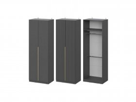 Шкаф ШК-75 Эккервуд (графит) в Мохнатом Логу - mohnatyj-log.mebel-nsk.ru | фото