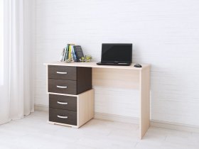 Стол письменный Сити-2 (венге/дуб молочный) в Мохнатом Логу - mohnatyj-log.mebel-nsk.ru | фото