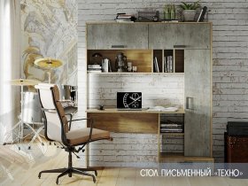 Стол письменный  Техно в Мохнатом Логу - mohnatyj-log.mebel-nsk.ru | фото
