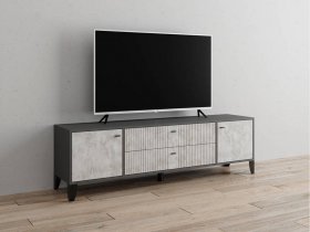 Тумба под ТВ Парус-10 (графит/мальта) в Мохнатом Логу - mohnatyj-log.mebel-nsk.ru | фото