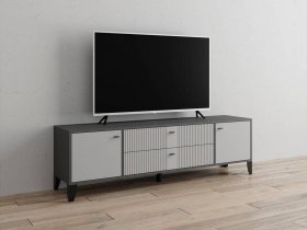 Тумба под ТВ Парус-10 (графит/светло-серый) в Мохнатом Логу - mohnatyj-log.mebel-nsk.ru | фото
